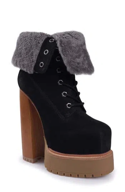 Zigi Aden Faux Shearling Lined Platform Bootie