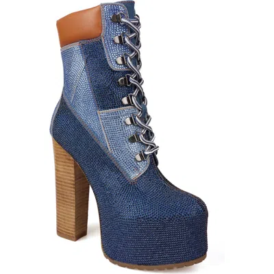 Zigi Akemi Rhinestone Bootie In Blue