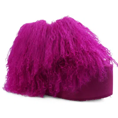 Zigi Alleja Genuine Shearling Platform Bootie In Purple