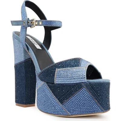 Zigi Antonia Ankle Strap Platform Sandal In Blue