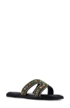 Zigi Artisan Badalona Beaded Slide Sandal In Black