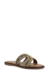 Zigi Artisan Badalona Beaded Slide Sandal In Light Tan