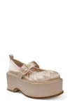Zigi Artisan Buxi Platform Mary Jane In Shell Satin