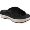 Zigi Artisan Maia Genuine Calf Hair Platform Sandal In Black