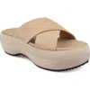 Zigi Artisan Maia Genuine Calf Hair Platform Sandal In Natural Tan