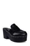 Zigi Artisan Tally Platform Mule In Black Leather