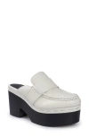 Zigi Artisan Tally Platform Mule In Cream Leather
