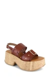 Zigi Belixy Platform Sandal In Tan