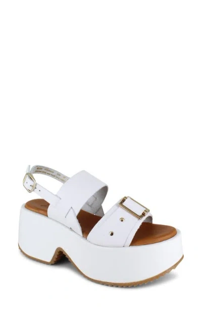Zigi Belixy Platform Sandal In Whte