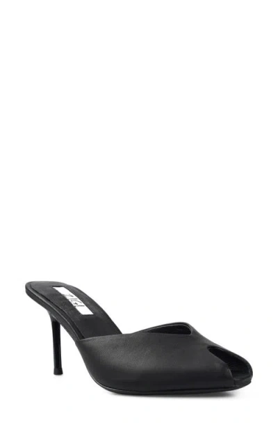 Zigi Birdey Peep Toe Mule In Black