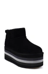 Zigi Bliss Faux Shearling Platform Bootie In Black