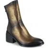 Zigi Block Heel Bootie In Brown