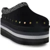 Zigi Brianne Faux Fur Platform Clog In Black