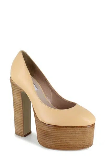 Zigi Camilla Platform Pump In Nude Leather