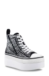 Zigi Carmensa Embellished Platform High Top Sneaker In Black