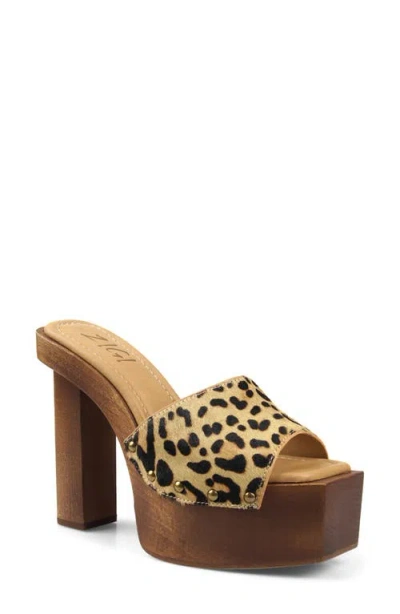 Zigi Cassidey Leather Platform Slide Sandal In Multi