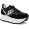 Zigi Challenge Platform Sneaker In Black