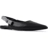Zigi Complete Pointed Toe Slingback Flat In Black