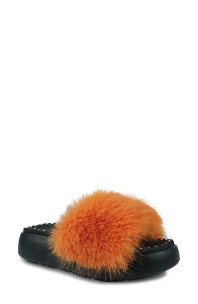 Zigi Fabbi Faux Fur Platform Sandal