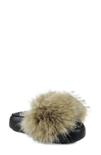 Zigi Fabbi Faux Fur Platform Sandal
