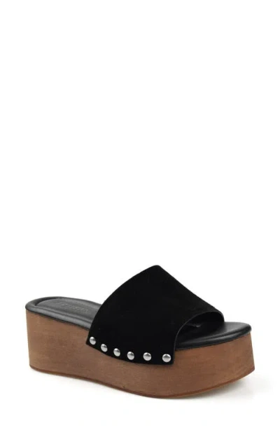 Zigi Fabia Slide Sandal In Black Suede