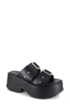 Zigi Fanela Platform Slide Sandal In Black