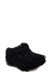 Zigi Fauna Faux Fur Platform Clog Slipper In Black