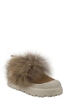 Zigi Faux Fur Lug Sole Bootie In Tan Suede