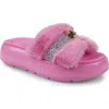 Zigi Finley Faux Fur Platform Sandal In Pink