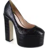 Zigi Giorgia Platform Pump In Black Croco Leather