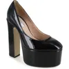 Zigi Giorgia Platform Pump In Black Patent