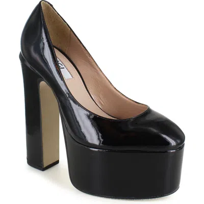 Zigi Giorgia Platform Pump In Black Patent