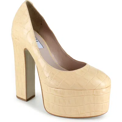 Zigi Giorgia Platform Pump In Nude Croc