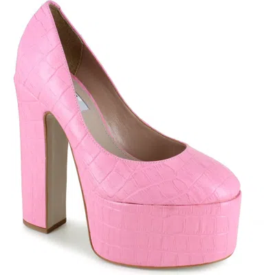 Zigi Giorgia Platform Pump In Pink Croc