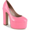 Zigi Giorgia Platform Pump In Pink Patent
