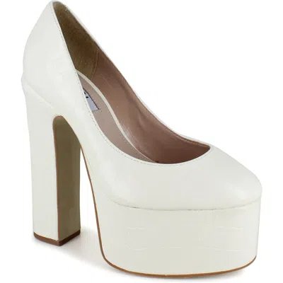 Zigi Giorgia Platform Pump In White Croc