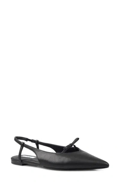 Zigi Hala Pointed Toe Slingback Flat In Black