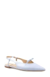 Zigi Hala Pointed Toe Slingback Flat In Blue