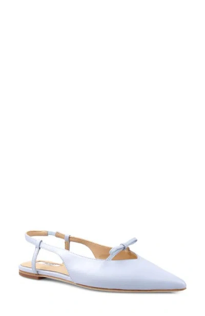 Zigi Hala Pointed Toe Slingback Flat In Blue