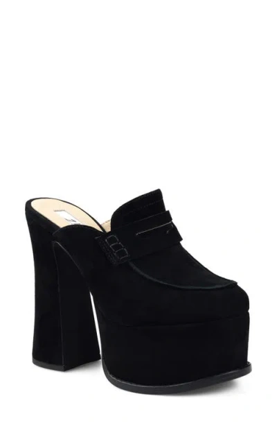 Zigi Harlen Platform Penny Loafer Mule In Black
