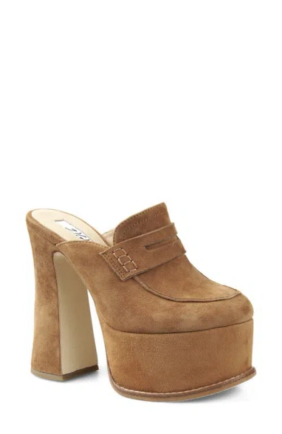 Zigi Harlen Platform Penny Loafer Mule In Brown