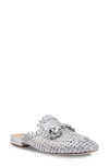 Zigi Isabelle Crystal Bit Mule In Silver