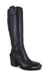 Zigi Joshana Knee High Boot In Black Leather