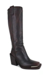 Zigi Joshana Knee High Boot In Brown Leather