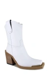Zigi Joshi Western Boot In Bone Leather
