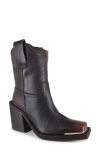 Zigi Joshi Western Boot In Brown Leather