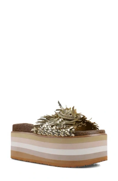 Zigi Karinna Platform Sandal In Gold
