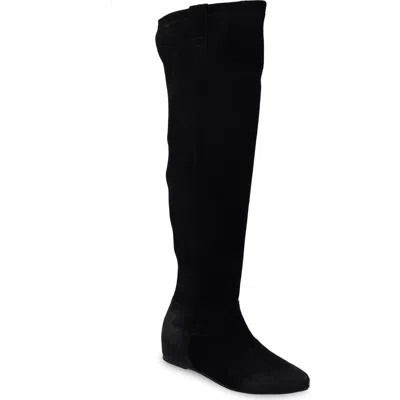 Zigi Knee High Boot In Black Suede