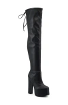Zigi Laia Over The Knee Platform Boot In Black