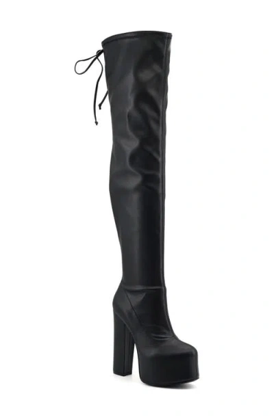 Zigi Laia Over The Knee Platform Boot In Black